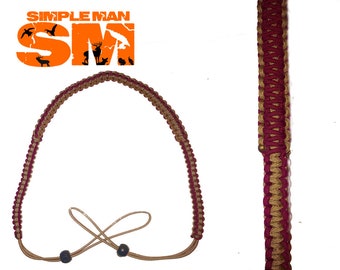 Paracord Game Tote Turkey Carrier Strap Burgundy and Tan