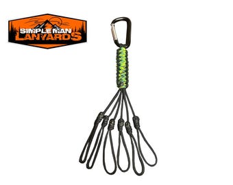 Paracord Small Game Tote Carrier Strap Black & Gecko