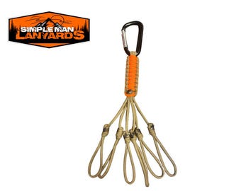 Paracord Small Game Tote Carrier Strap Coyote Brown & Orange