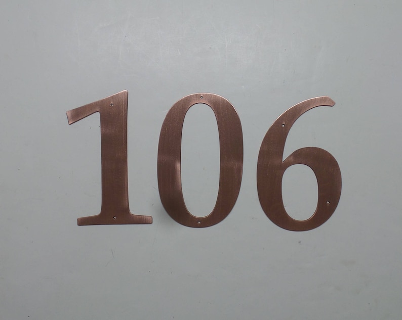 Copper Numbers Real Copper Numbers 568 or 12 Inch Etsy