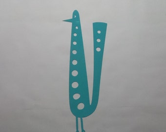 Bird - Retro Bird - Metal Bird - Googie - Mid Century Modern - metal art - metal wall hanging B128