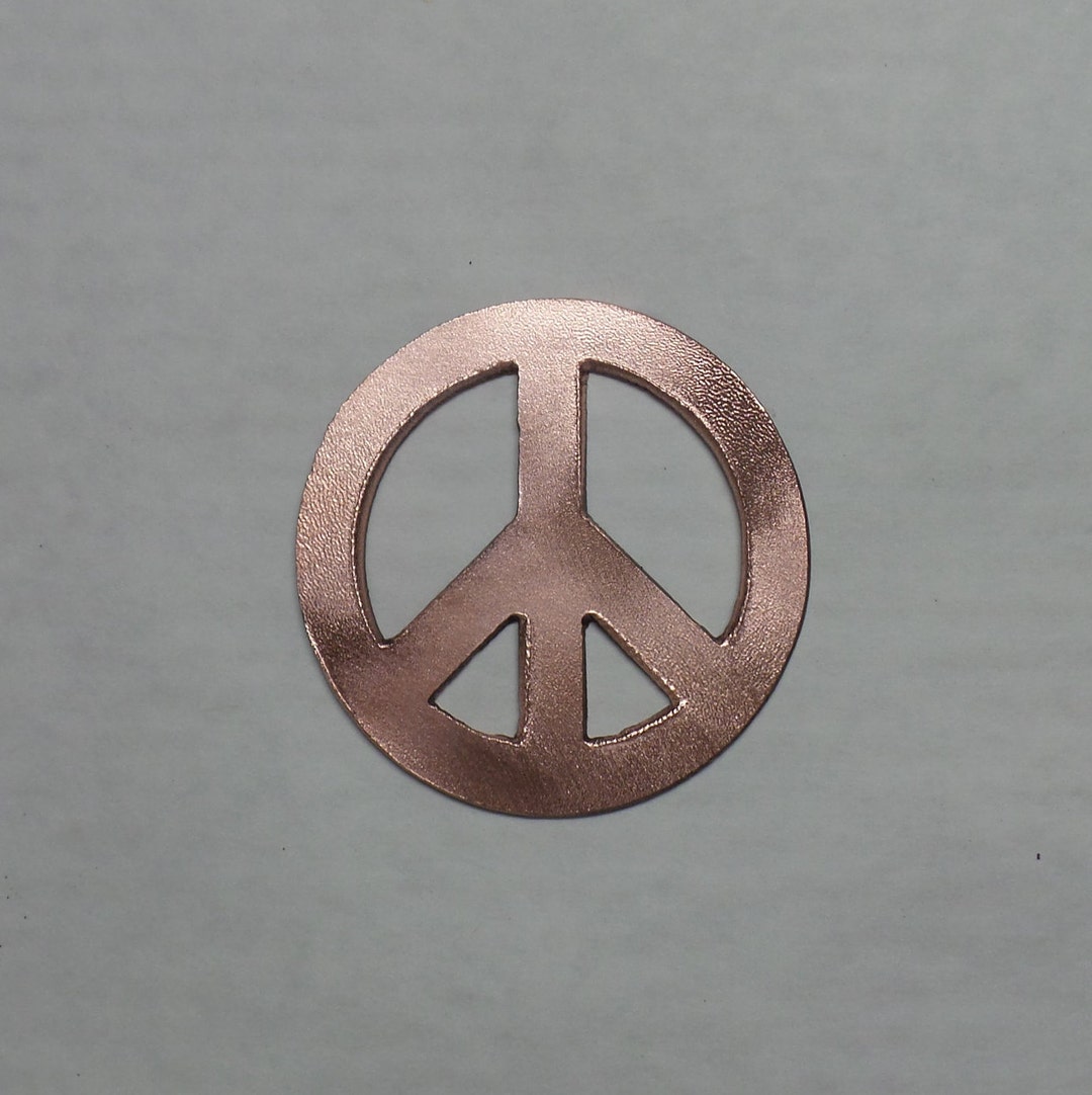 Peace Sign - Retro - Hippie - Solid Copper - Copper Metal Art - Etsy