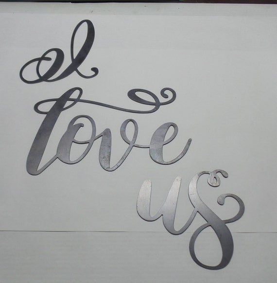 I Love Us Metal Sign Metal Wall Art Bedroom Decor Master Bedroom Decor I63