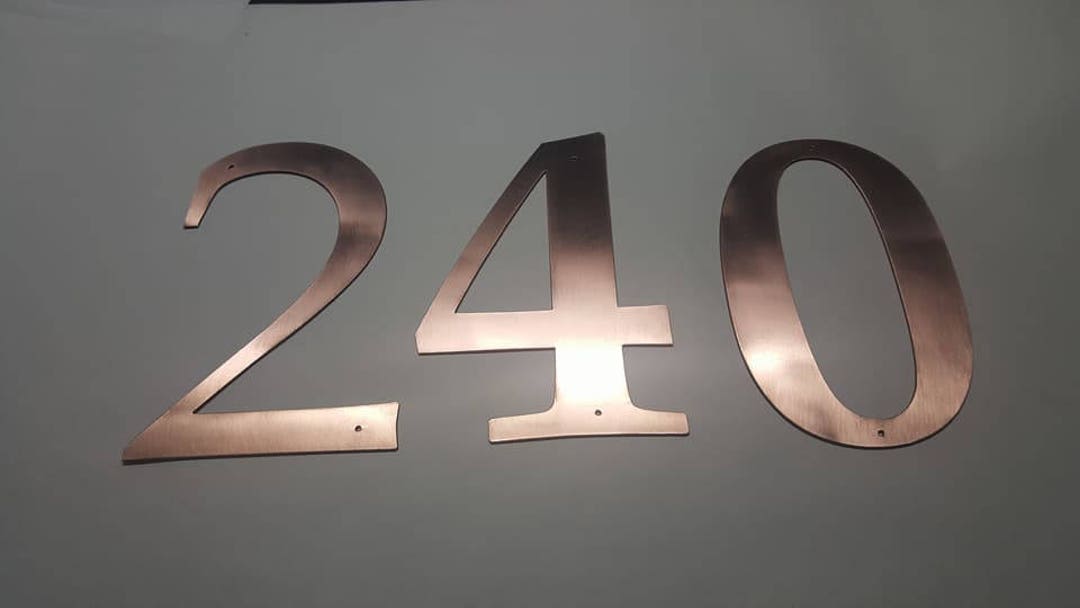Copper Numbers Real Copper Numbers 5,6,8 or 12 Inch Address Numbers