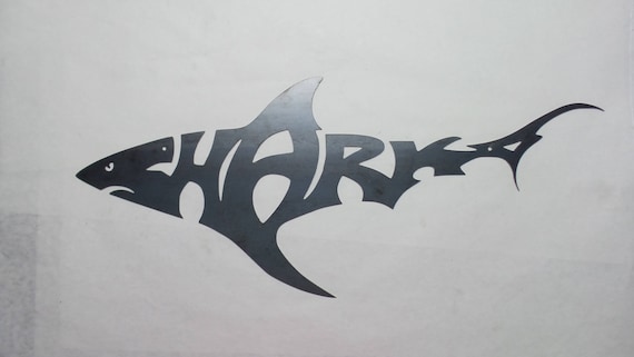 Shark Metal Wall Art Metal Art Shark Decor 24 Inch S34 Etsy