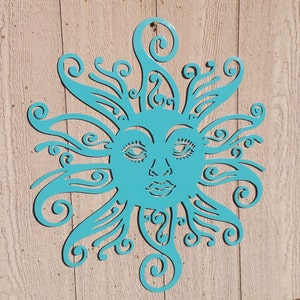 Hippie Sun - Wacky Sun - Sun - Metal Wall Art - Metal-Garden Art - Outdoor/Indoor - POWDER COATED - Free Shipping S79