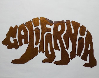 California Bear  Wall Art- Metal Sign  C53