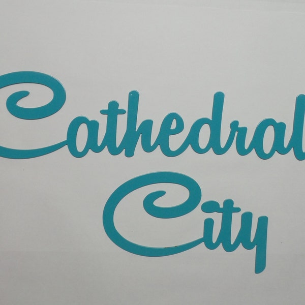 Cathedral City Sign - Metal sign - Wall Art - Mid Century Modern - Retro - MCM - Mid Century decor P134