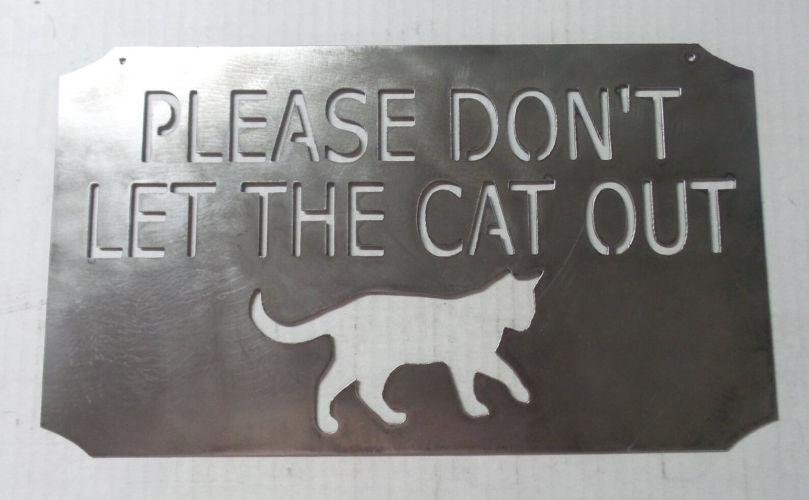Please Don't Let the Cat Out Metal Sign P5 Metal Won't | Etsy