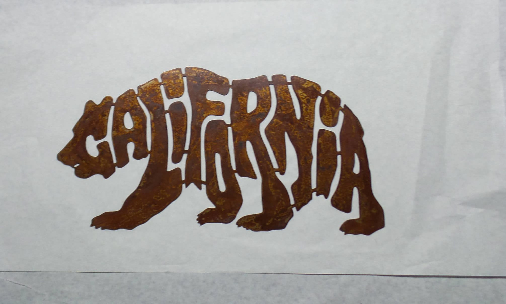 California Bear Wall Art Metal Sign C53 Etsy