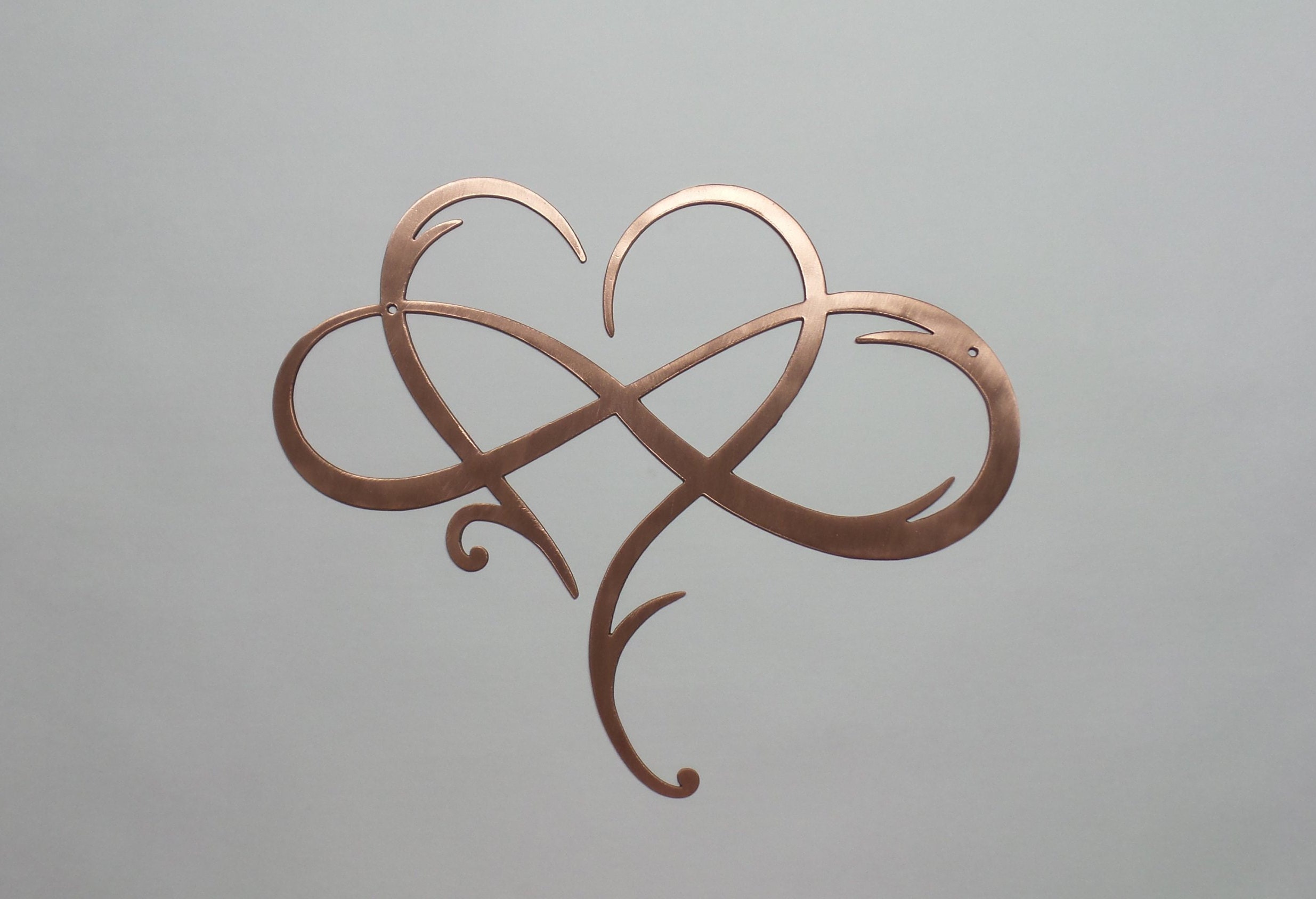 Metal Wall Art Infinity Heart Copper Metal Sign Infinity ...