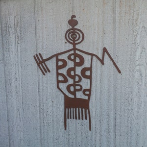 Arte de metal del suroeste - Petroglifo - Arte de pared de metal - Arte de pared P187