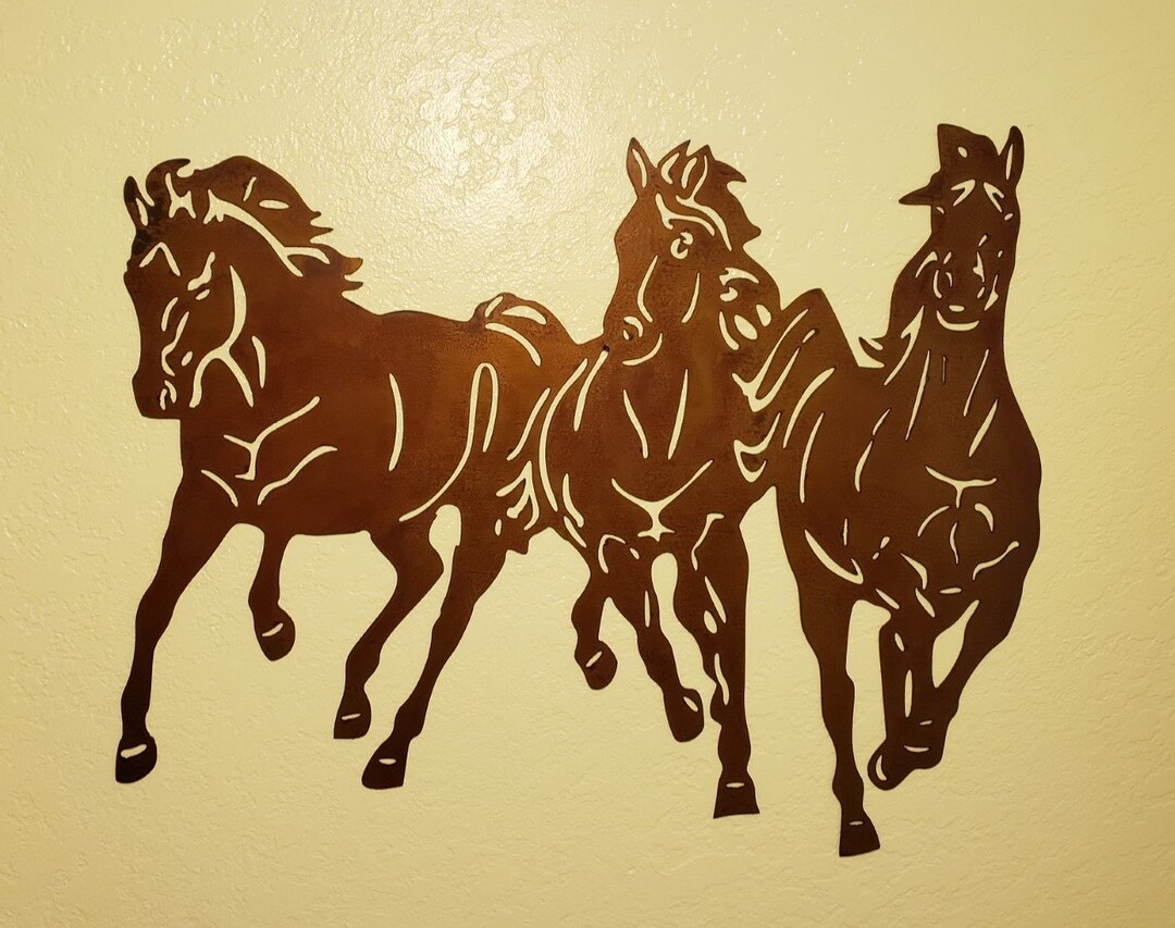 Running Horses Metal Wall Art Horse Art Equine Metal Art metal Sign