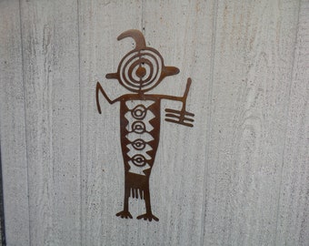 Rusty Patina Metal Petroglyph Wall Art – Southwestern Home Decor