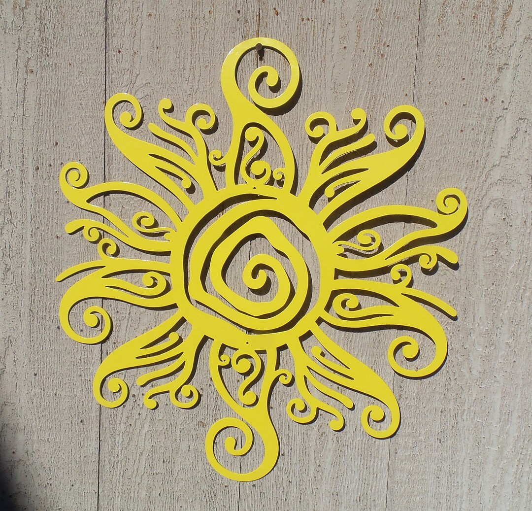 Metal Wall Art Sun Wacky Sun Metal Garden Indoor/outdoorspiral Decor