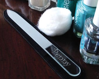 Personalized Glass Nail File, Monogrammed Nail File, Frosted Nail File, Customized Glass, Custom Glass Nail File, Nail, Jamberry (CS4126)