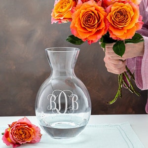 Monogrammed Seine Crystal Vase 10in, Personalized Vase, Custom Vase, Flower Vase, Decorative Vase, Bouquet, Gift for Her, Birthday
