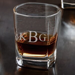 Personalized Square Bottomed Rocks Glasses, Set of 4, Monogrammed ...