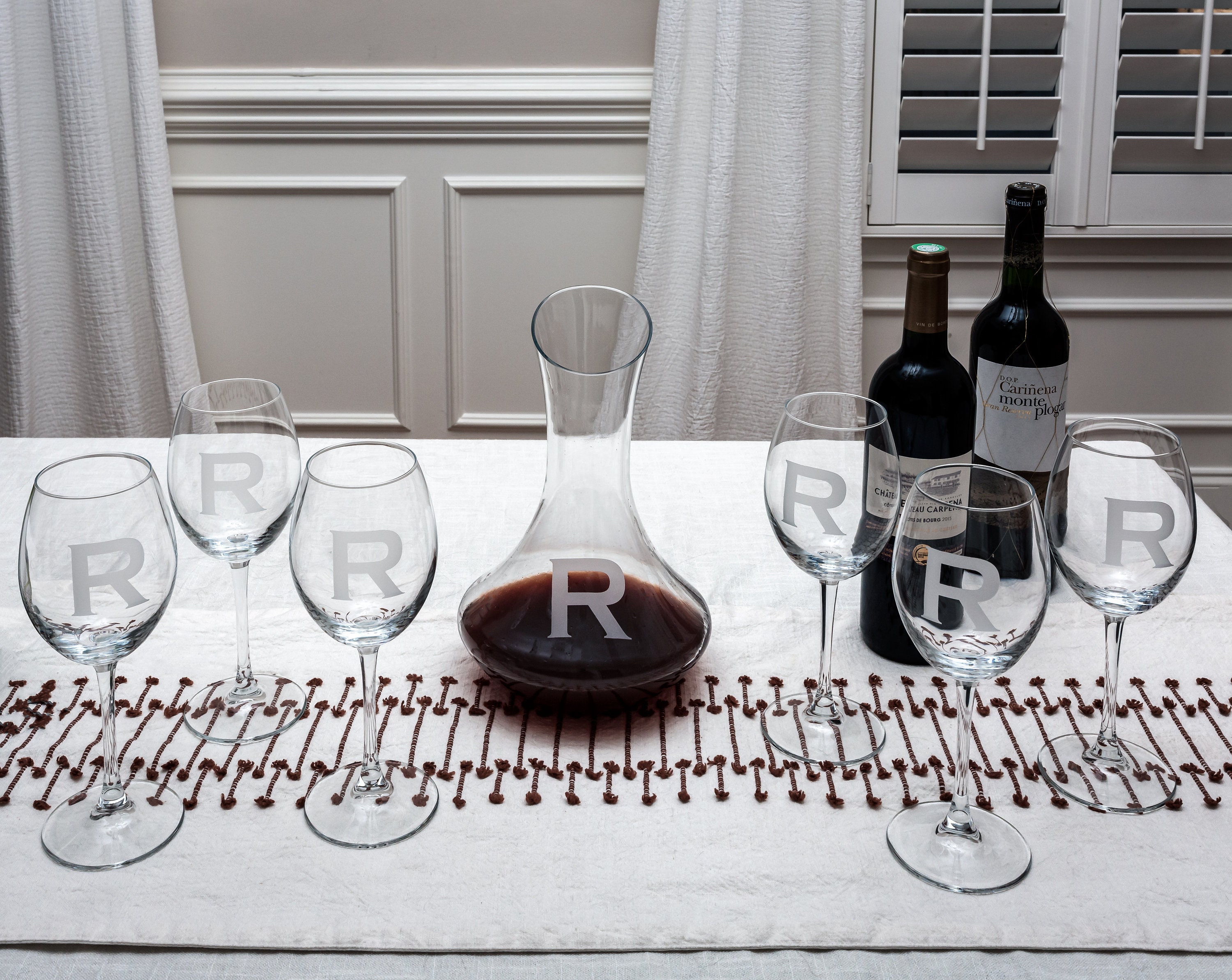 Personalized Regency Wine Carafe Set 7 Piece Monogrammed Wine - Etsy
