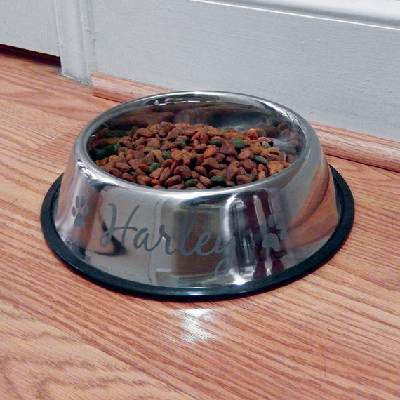 Personalized dog water bowl hot sale