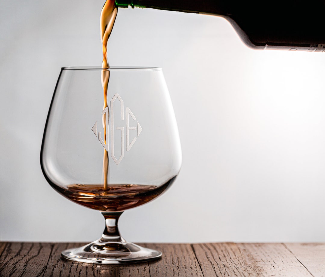 Monogrammed Large Brandy Snifter Glass Tasting Personalized Etsy