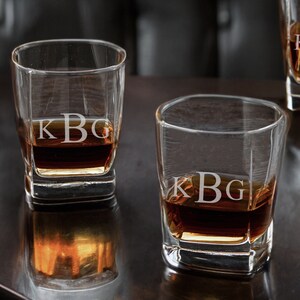 Personalized Square Bottomed Rocks Glasses, Set of 4, Monogrammed ...