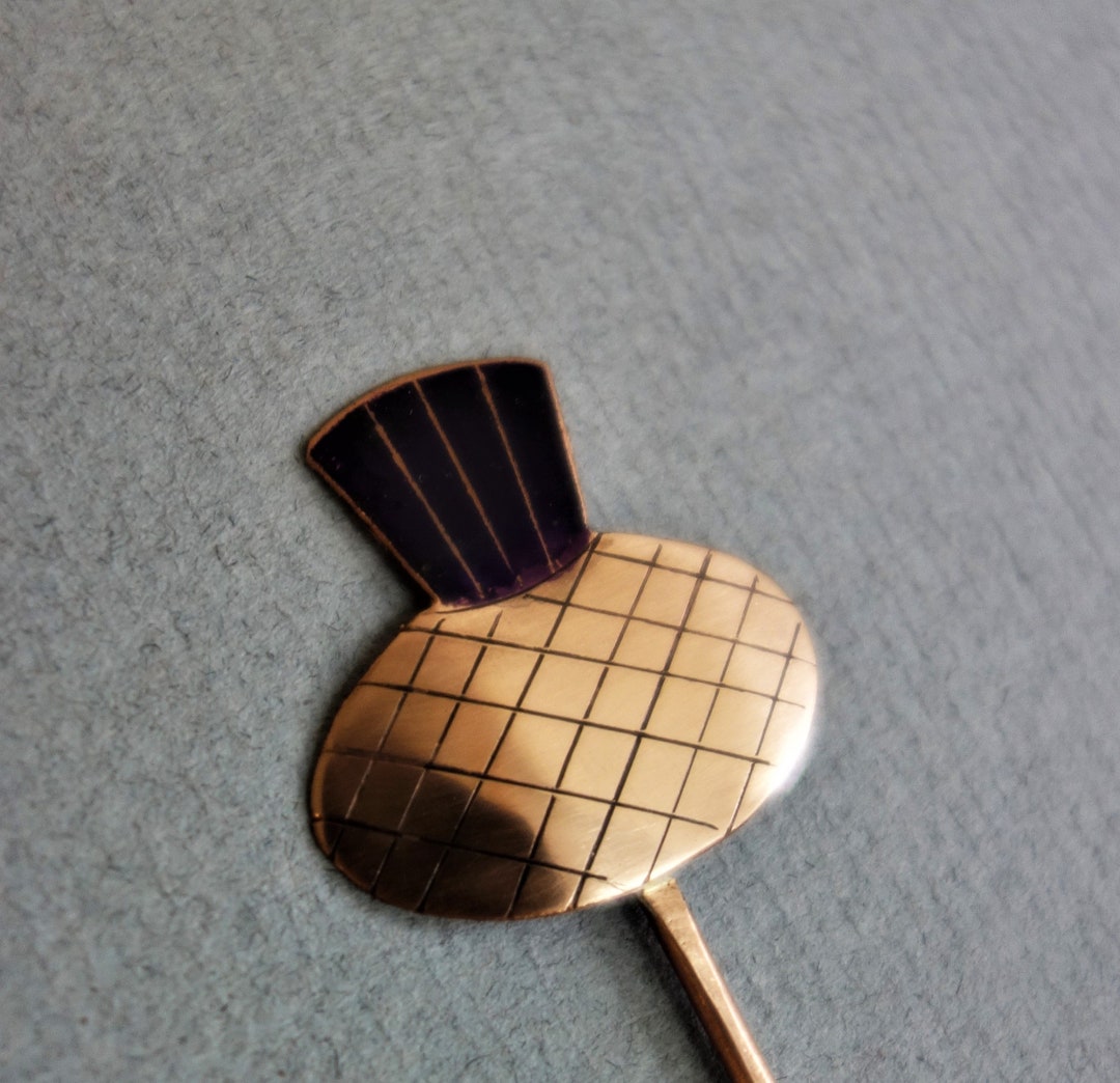 Broche Double Chardon Écossais 2 Pièces Antique Épingle À Revers Écossaise Vintage Irlande Royauté Irlandaise Badge De Banquet De Bijoux Luckenbooth