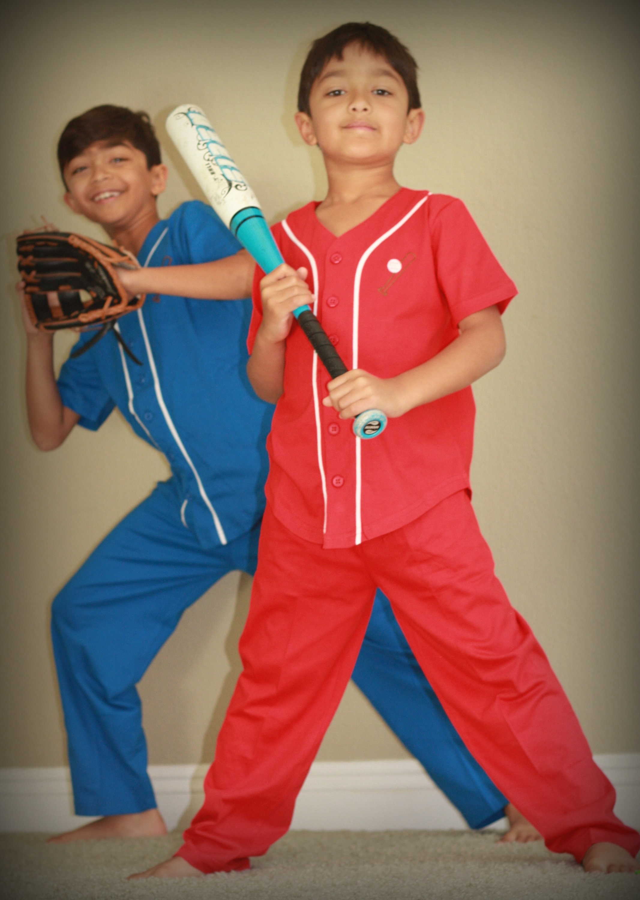 Royal Blue Baseball Pajamas / Sports Pajama / Hospital Pajama Etsy