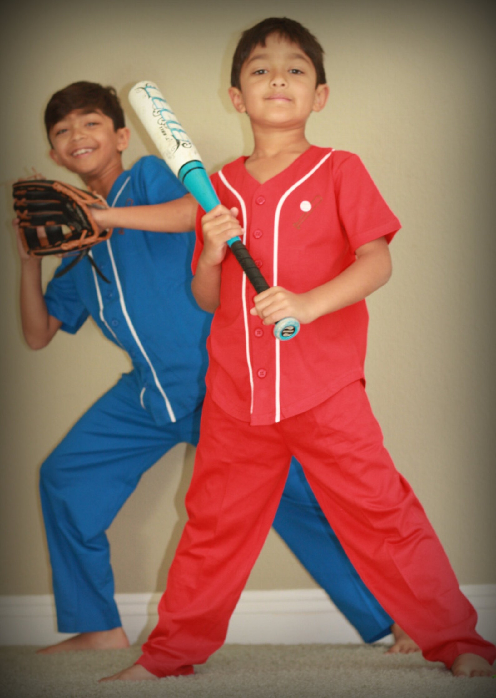 Kids Red Baseball Button up Pajamas / Softball Pajamas / Girls Etsy