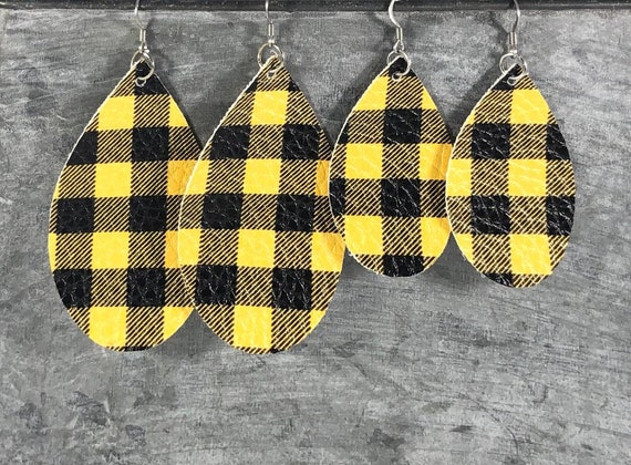 Faux leather shop earrings for sale