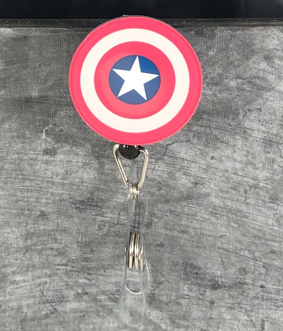 SALE ~ Captain America Retractable Badge Reel, FREE SHIPPING