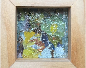 Butterfly Wings #032 / Signed & Numbered Mini Oil Painting by Deana Fulton / 4" x 4"