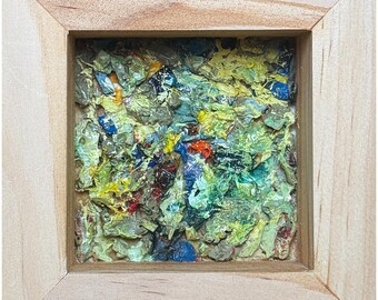 Butterfly Wings #024 / Signed & Numbered Mini Oil Painting by Deana Fulton / 4" x 4"