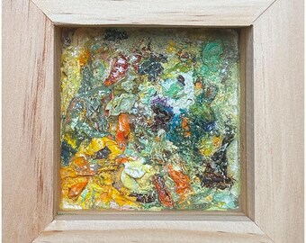 Butterfly Wings #029 / Signed & Numbered Mini Oil Painting by Deana Fulton / 4" x 4"