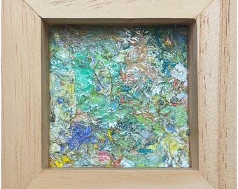 Butterfly Wings #030 / Signed & Numbered Mini Oil Painting by Deana Fulton / 4" x 4"