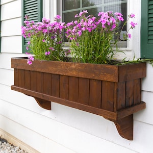 Custom Window Boxes - Includes Wall Mount Shelf Brackets, Screws, and Torx Screwdriver Bit for Installation