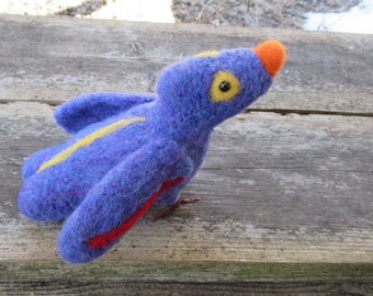 Purple Bird, Felted Bird, Handmade Gift, Unique Gift