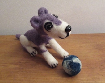 Needle Felted Dog, Husky Dog, Handmade Gift