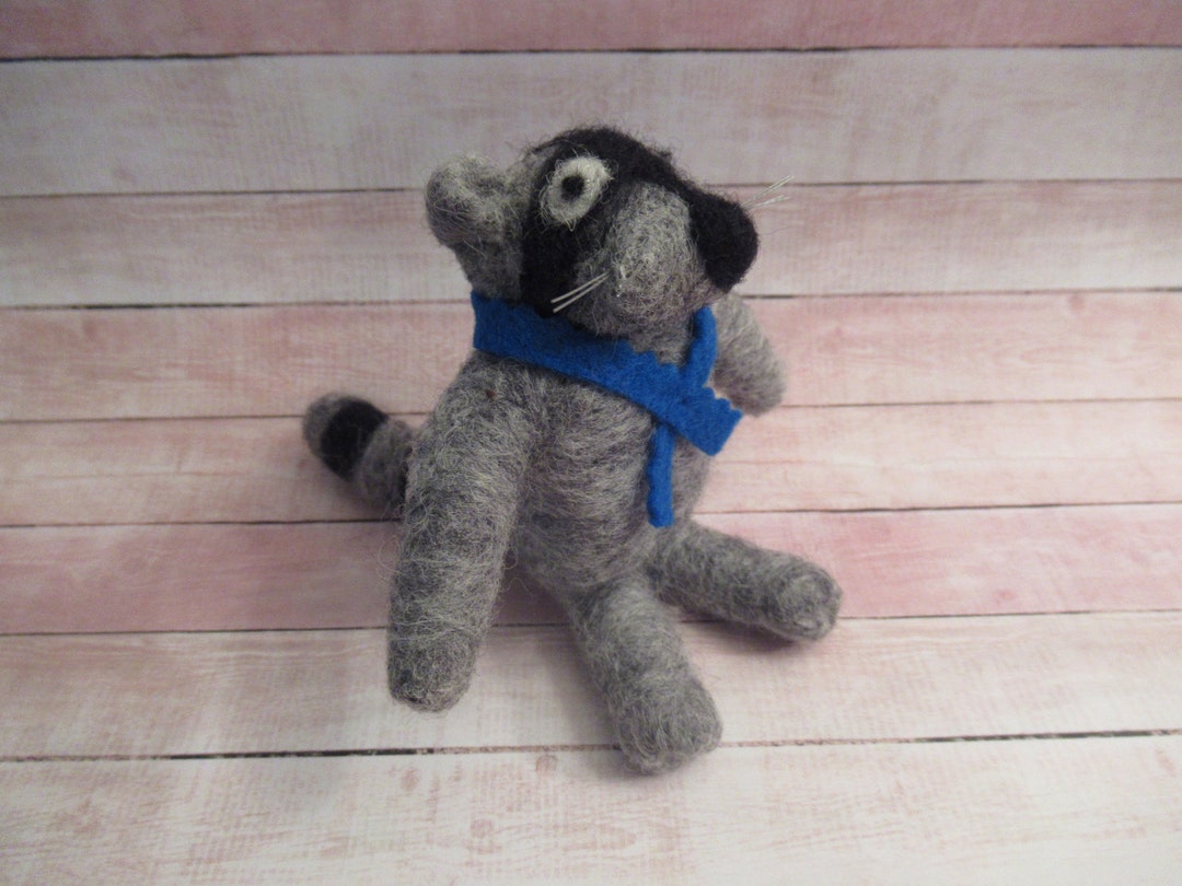 Mini Raccoon Mini Raccoon, Felted Animal, Handmade Pet - Etsy