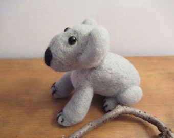 Koala Bear, Handmade Koala, Needle Felted Koala, Miniature Bear