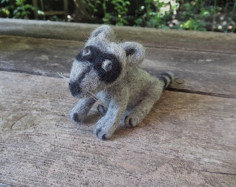 Cute Raccoon, Handmade Animal, Felted Raccoon