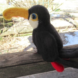 Toucan Figure, Felted Bird, Tropical Bird