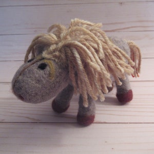 Gray Pony, Felted Horse, Mini Mare