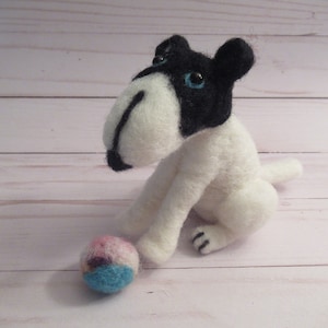 Needle Felted Dog, Miniature Terrier, Handmade Pup