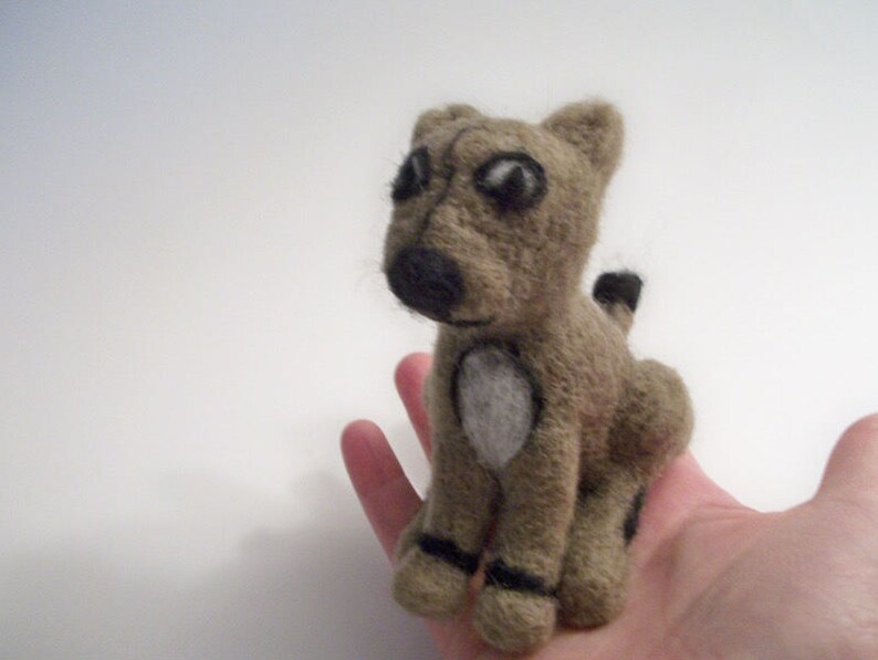 Cat Figure Handmade Gift Needle Felted Kitty