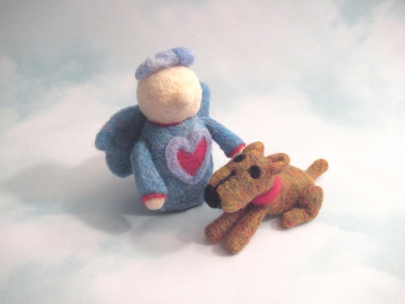 Angel With Dog, Collectible Figures, Pet Loss