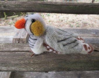 Zebra Finch, Felted Bird, Handmade Pet, Bird Lover Gift