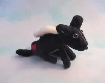 Black Dog, Angel Puppy, Dog With Wings