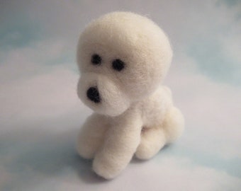 White Puppy, Fluffy Dog, Handmade Pet