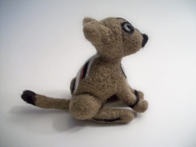 Cat Figure Handmade Gift Needle Felted Kitty